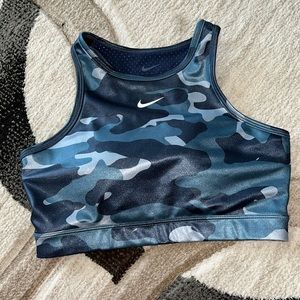 Nike blue camo sports bra